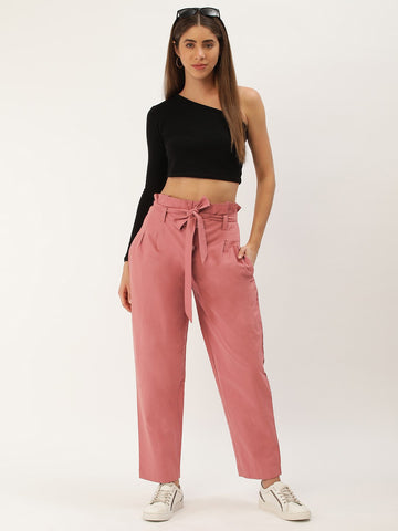 Women Regular Fit High-Rise Trousers