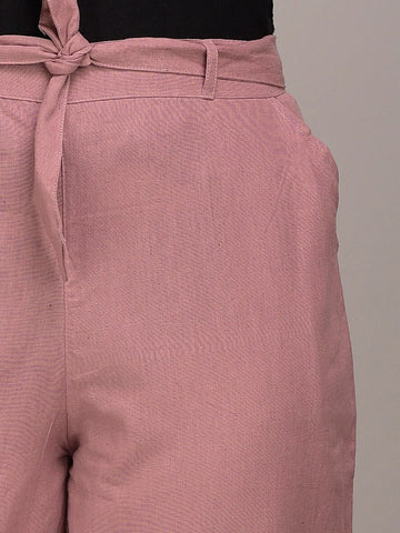 Women Orange Slim Fit Trousers