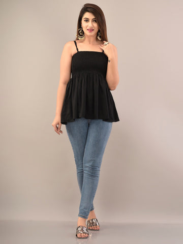 Women Black Empire Top