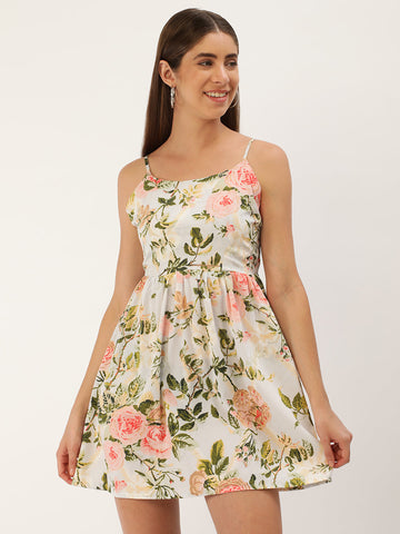 Women Fit and Flare Multicolor Dress
