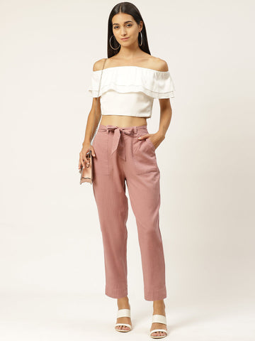Women Regular Fit onion Cotton Blend Trousers