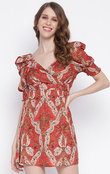 Women Empire Waist Green Dress