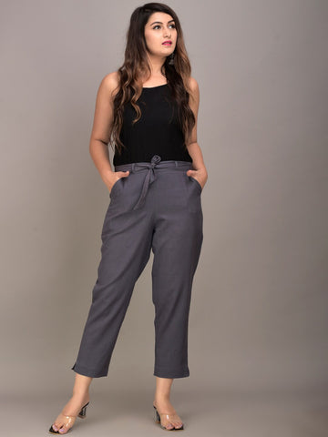 Women grey Slim Fit Trousers