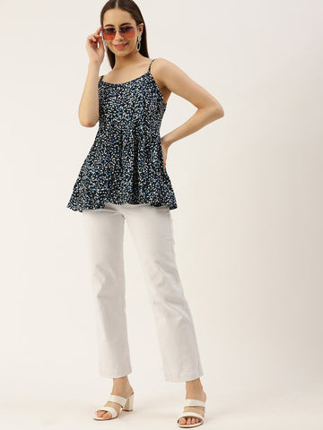 Animal Print Empire Top