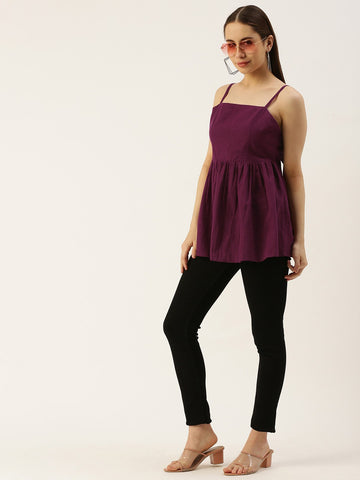 Peplum Longline Top