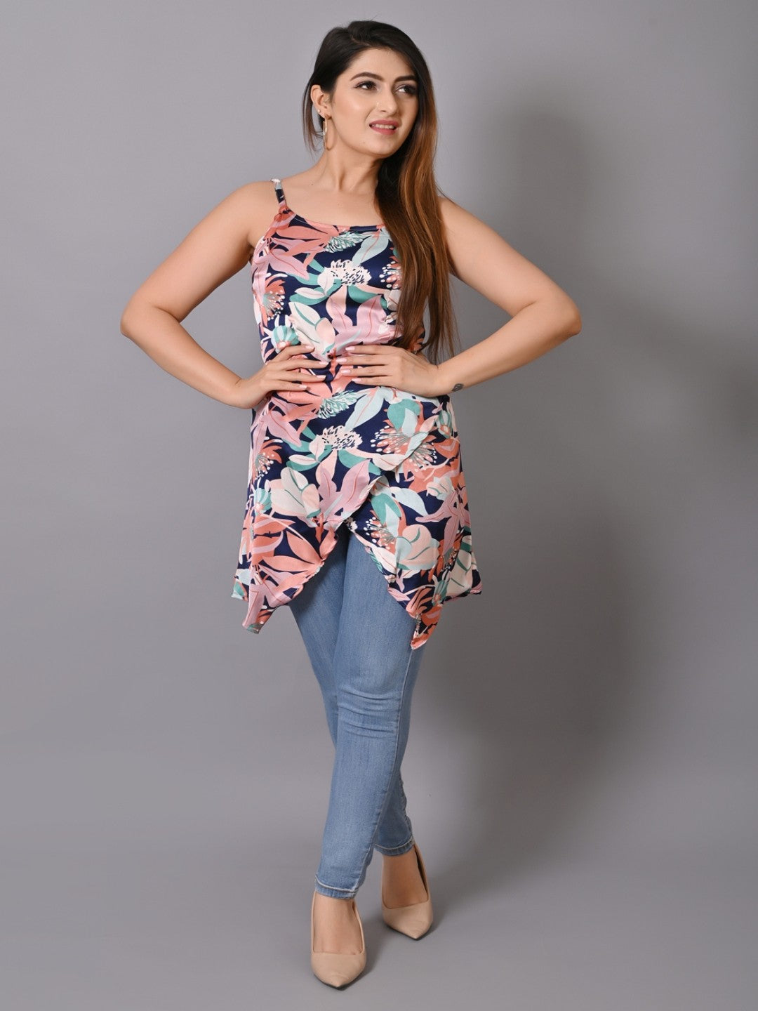 Multicoloured & lilac ash Floral Sheath Dress