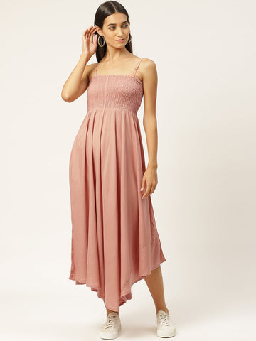 Women Empire Waist Orange Dress