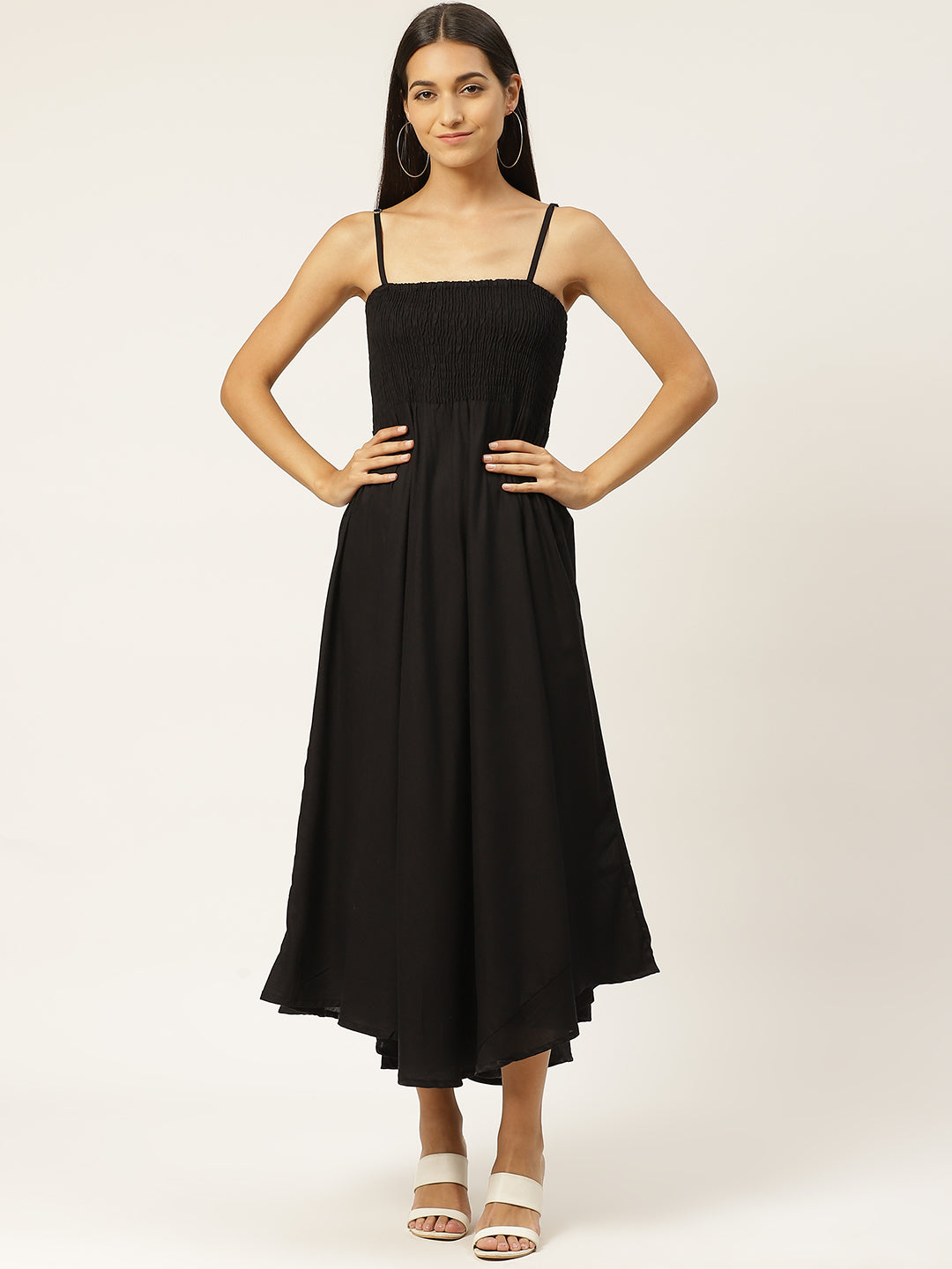 Women Empire Waist Black Dress