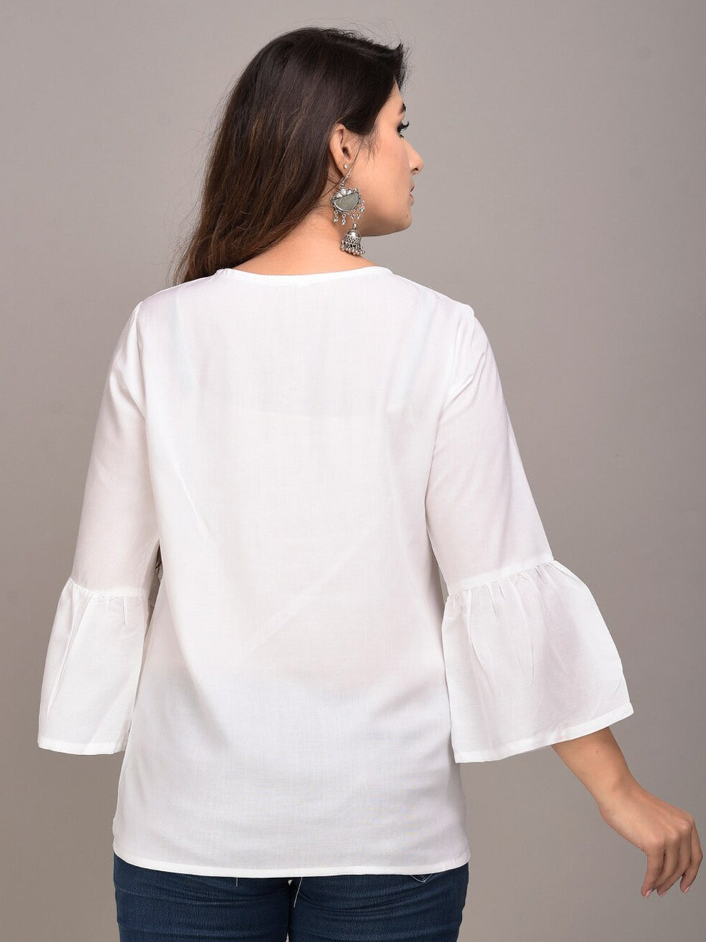 White Floral Top