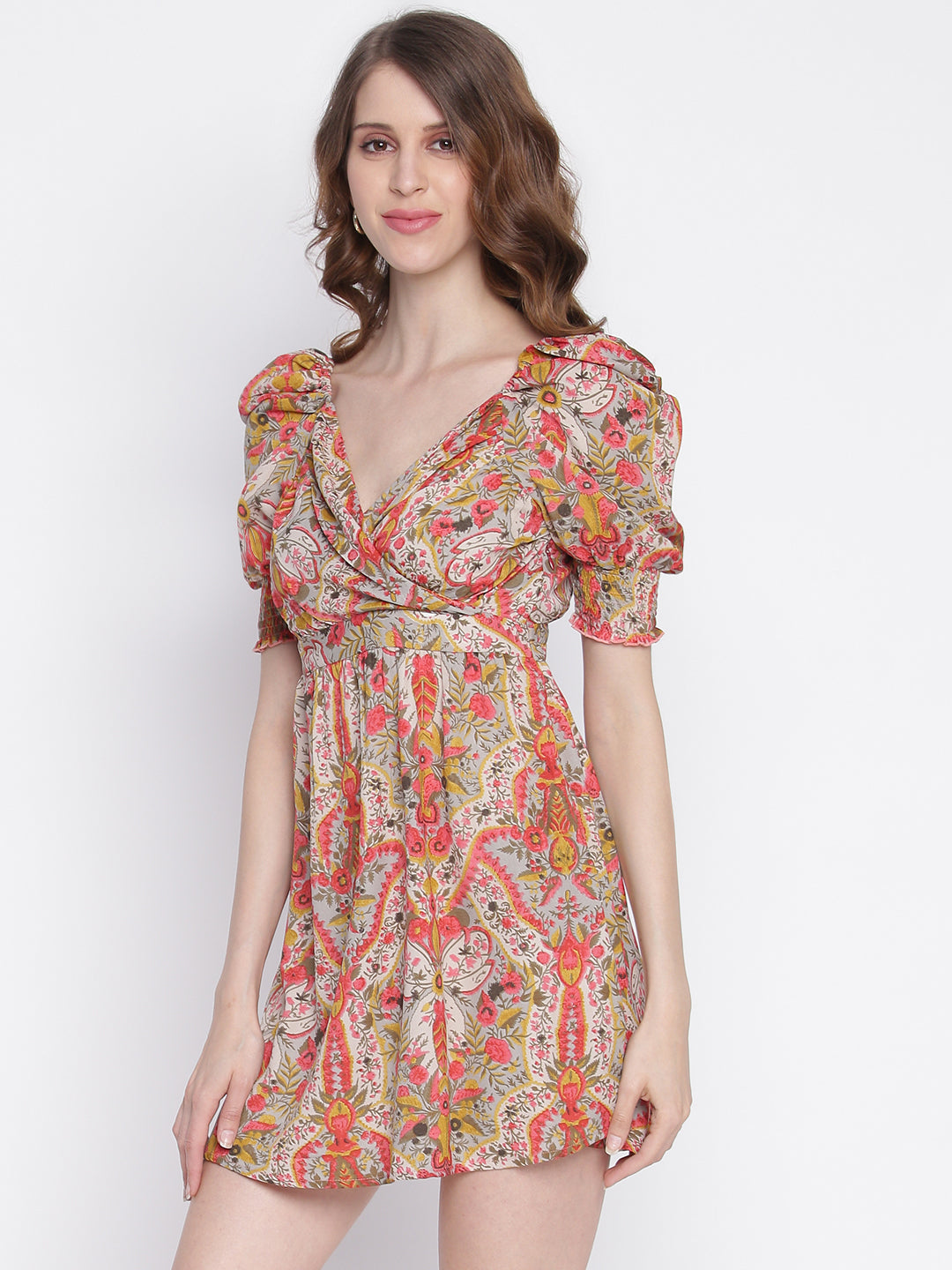 Women Empire Waist Green Dress