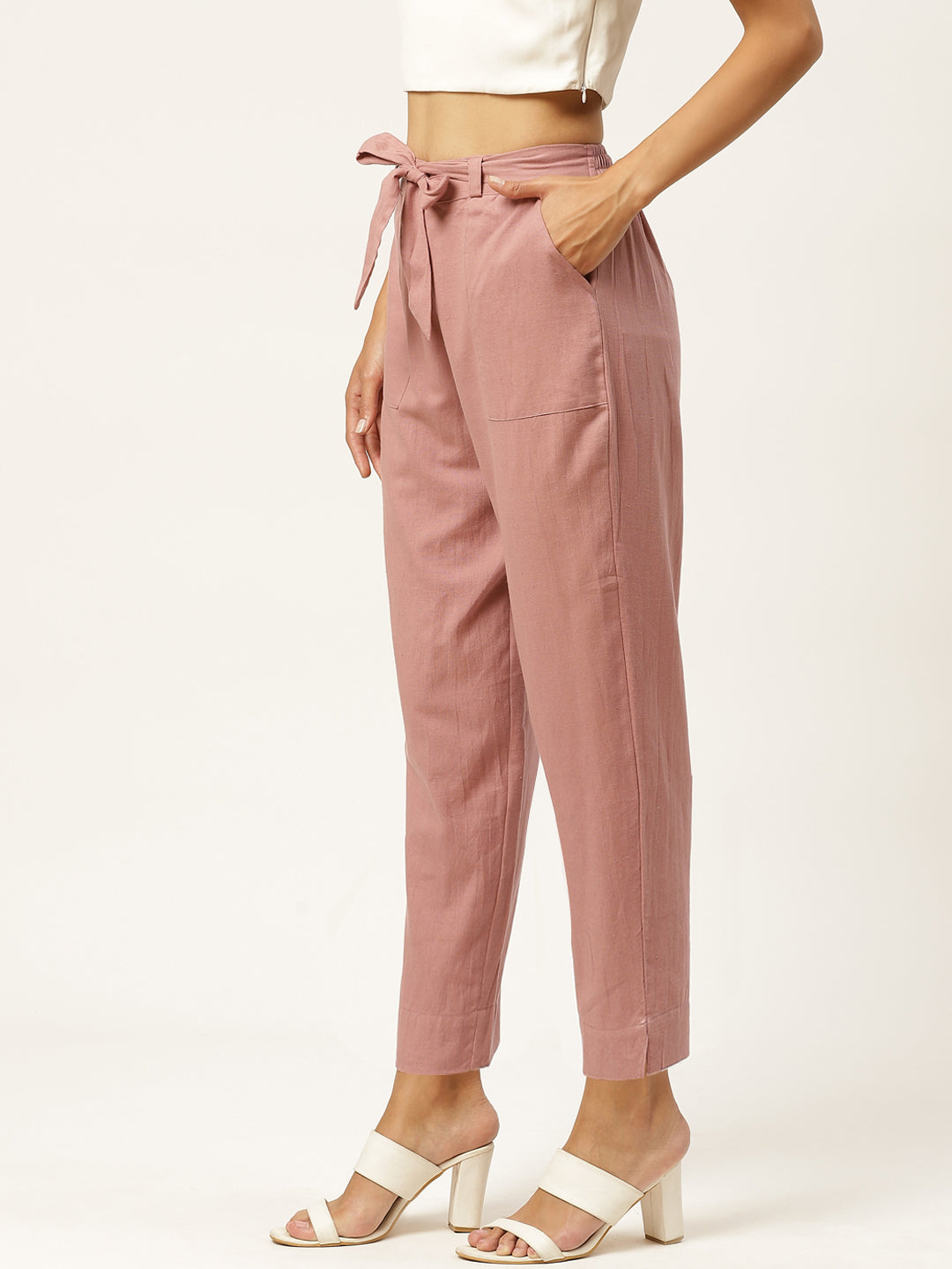 Women Regular Fit onion Cotton Blend Trousers