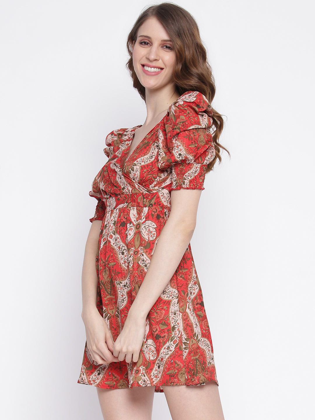 Women Empire Waist Green Dress
