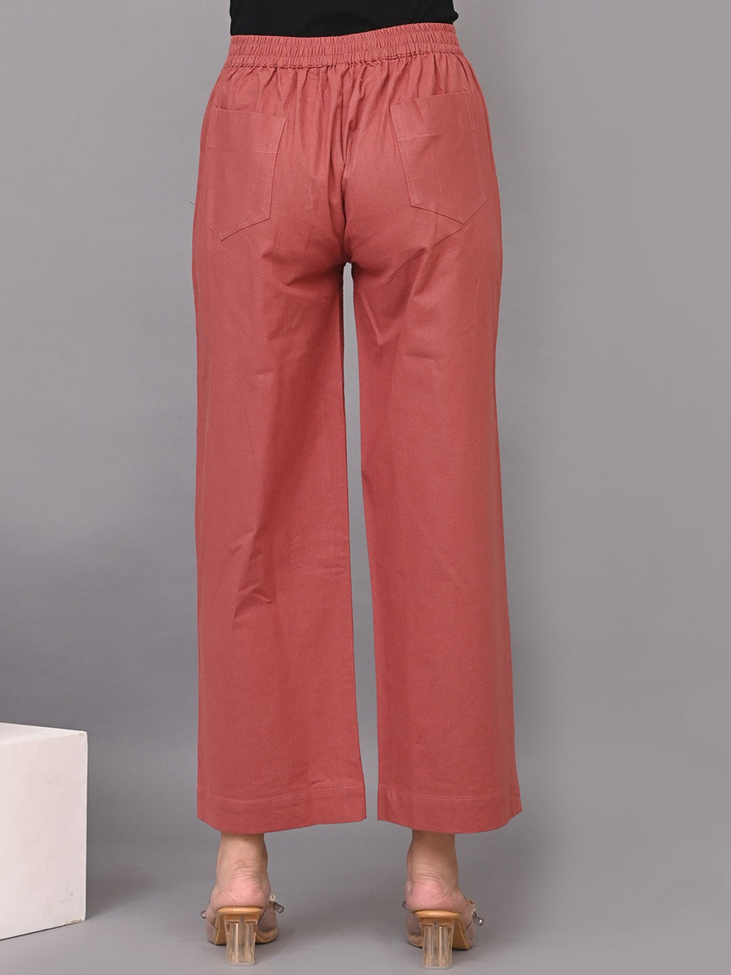 Women Mid Rise Cotton Trousers