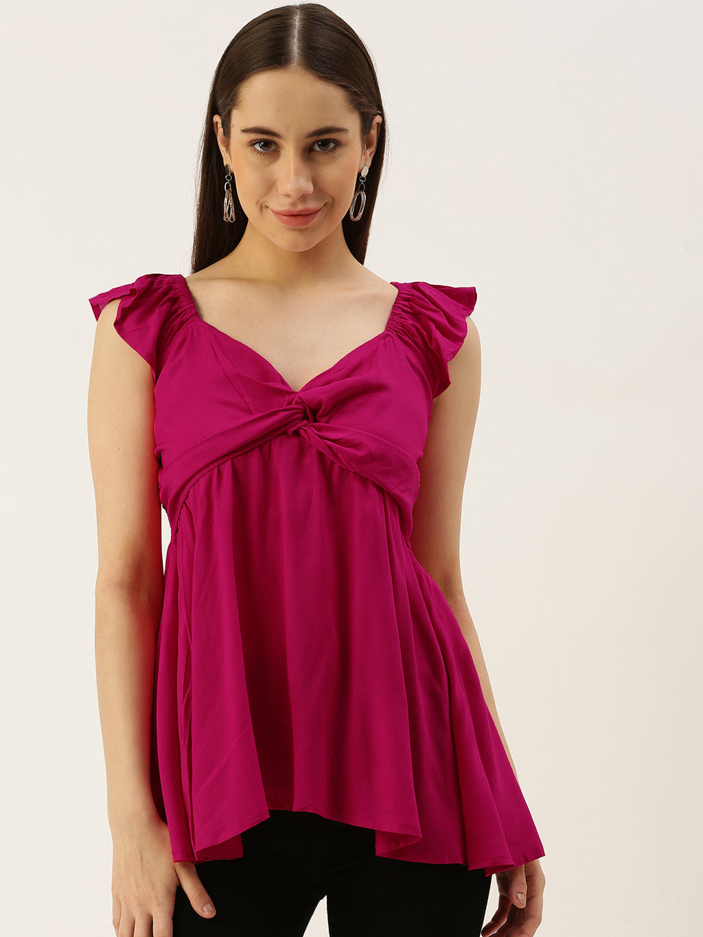 Casual Sleeveless Printed Women PINK Top