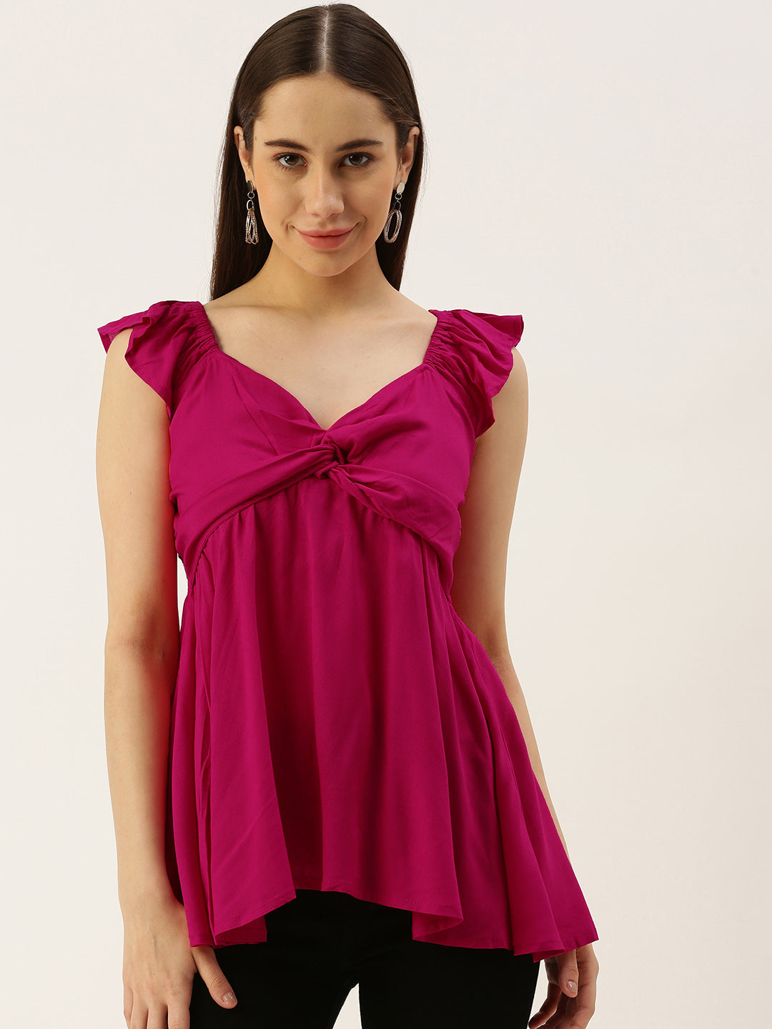 Casual Sleeveless Printed Women PINK Top