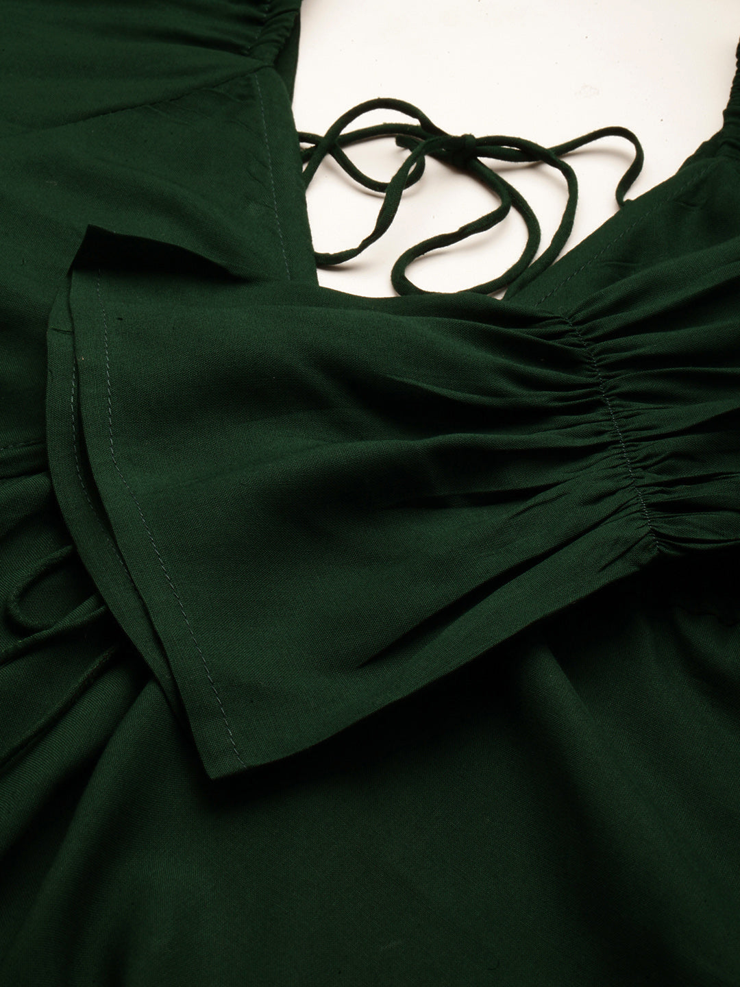 Casual Regular Sleeves Solid Women  GREEN Top