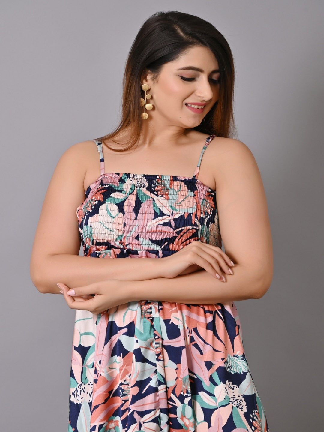 Multicoloured Floral Maxi Dress