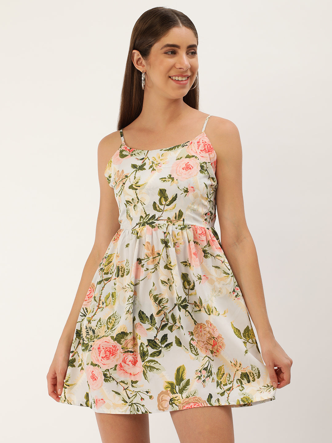 Women Fit and Flare Multicolor Dress