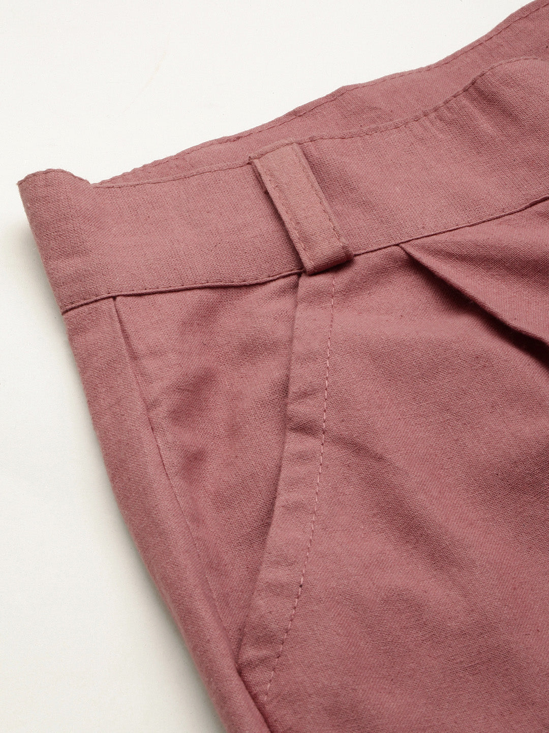 Women Regular Fit RUST Pure Cotton Trousers
