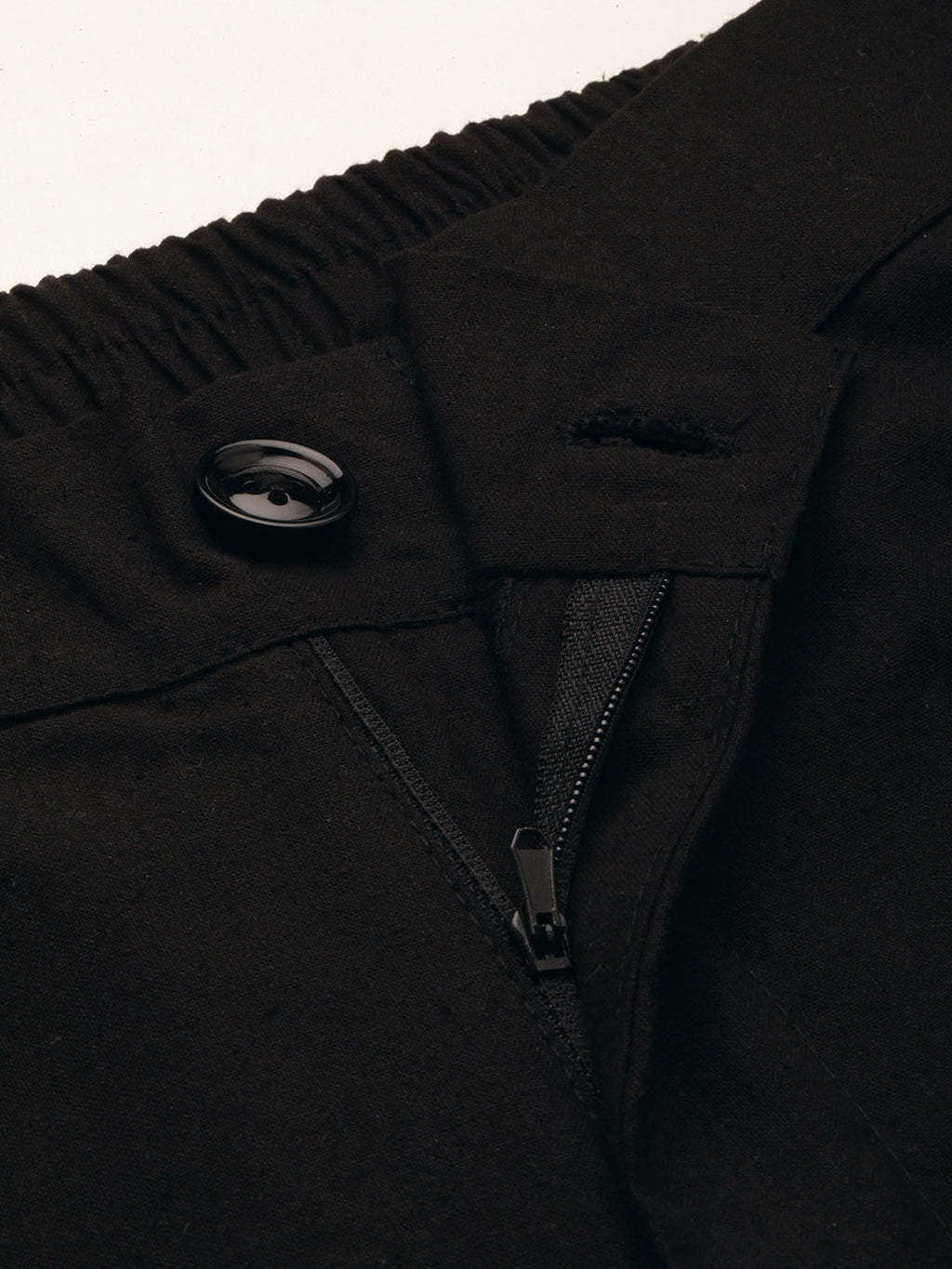 Women Regular Fit BLACK Pure Cotton Trousers