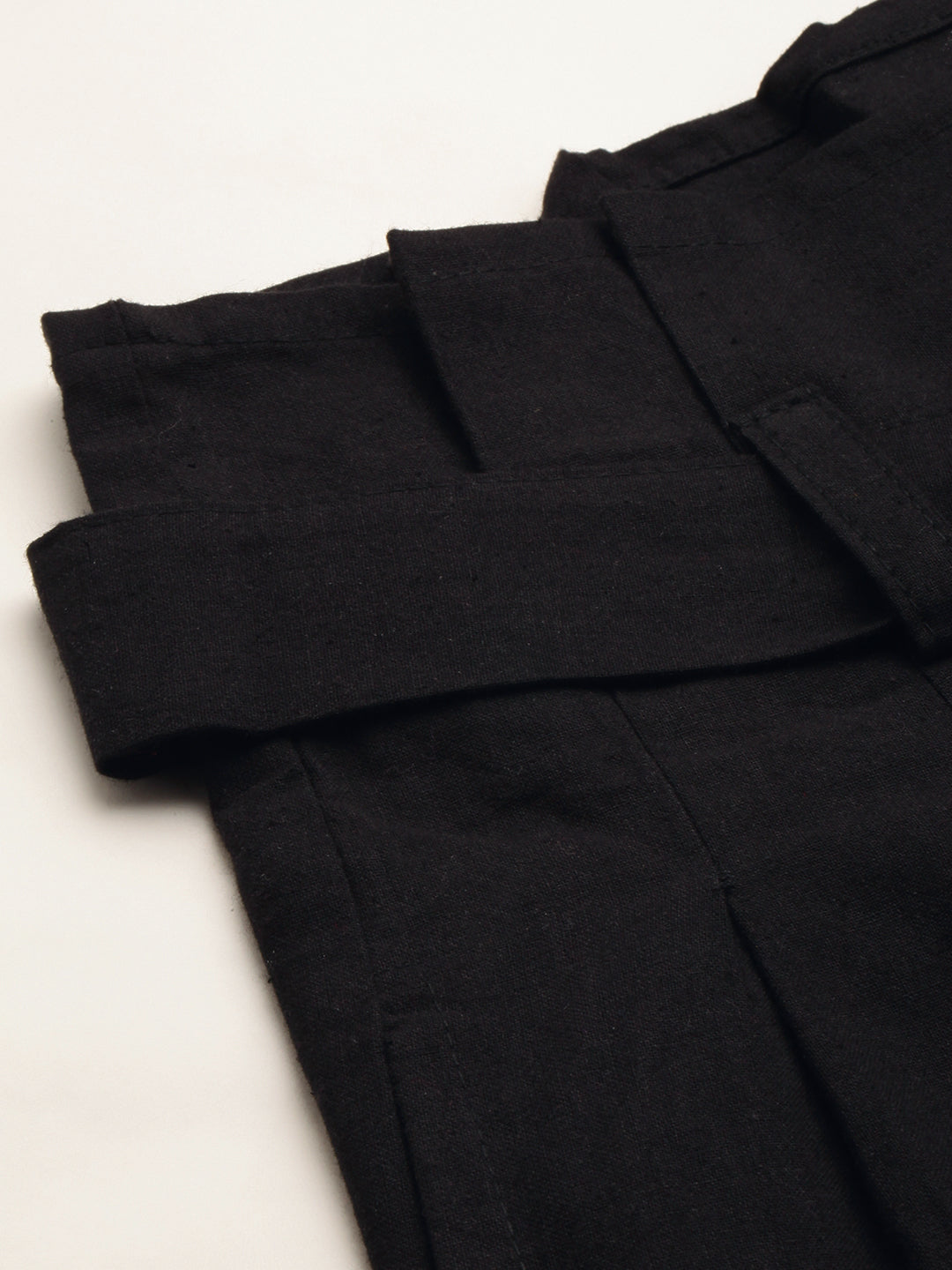 Women Regular Fit BLACK Pure Cotton Trousers