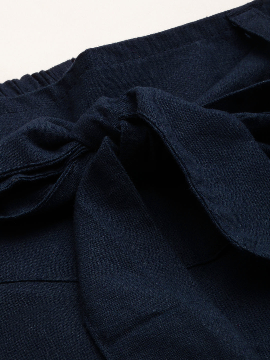 Women Regular Fit N BLUE Pure Cotton Trousers