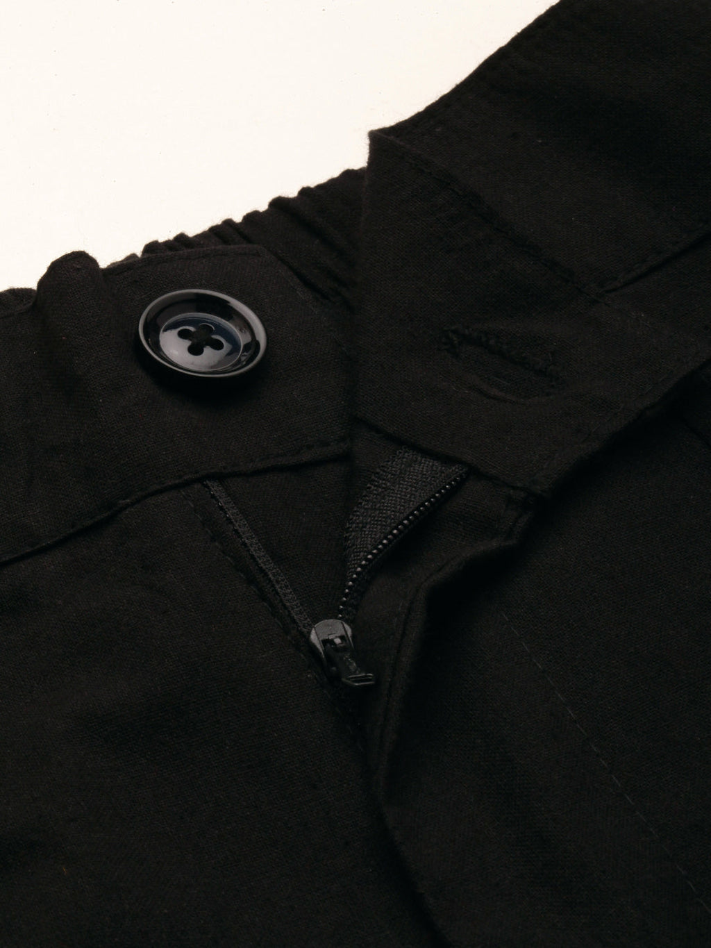 Women Regular Fit BLACK Pure Cotton Trousers