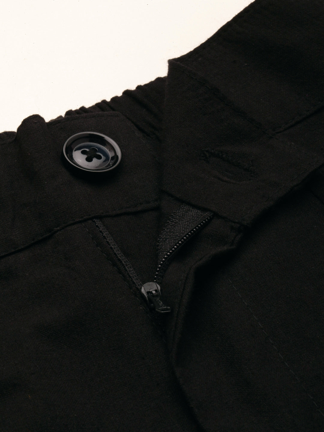 Women Regular Fit BLACK Pure Cotton Trousers