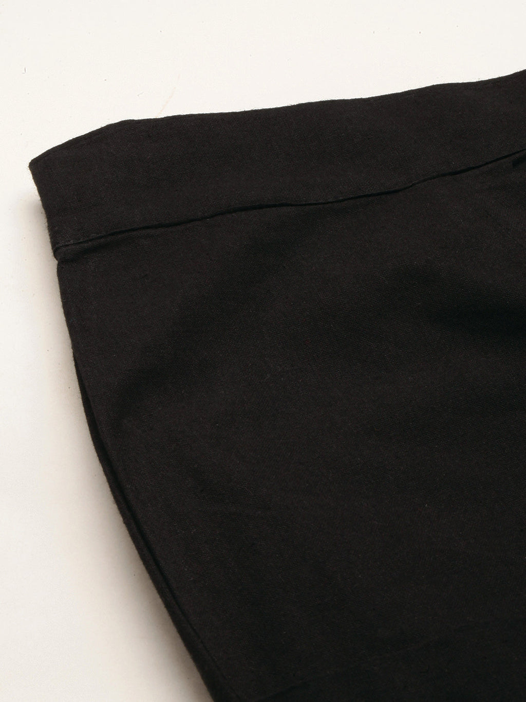 Women Regular Fit BLACK Pure Cotton Trousers