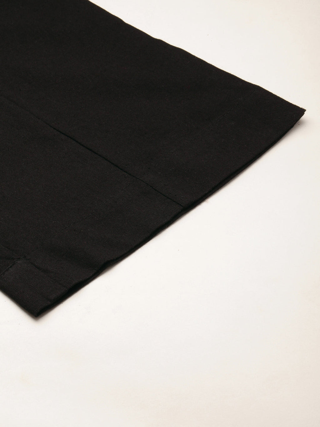 Women Regular Fit BLACK Pure Cotton Trousers