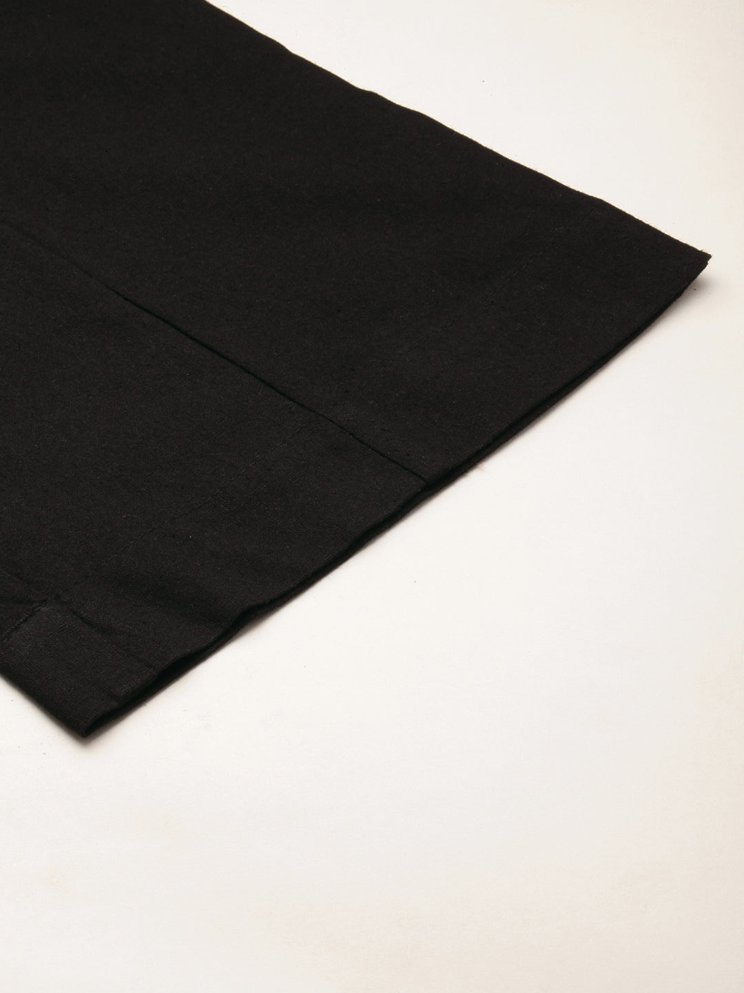 Women Regular Fit BLACK Pure Cotton Trousers