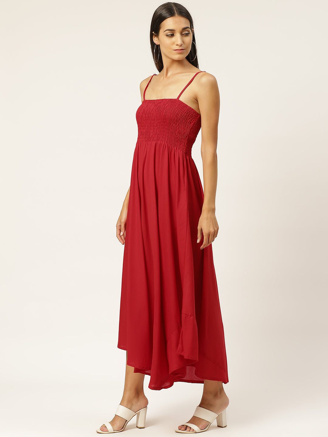 Women Empire Waist Red Dress
