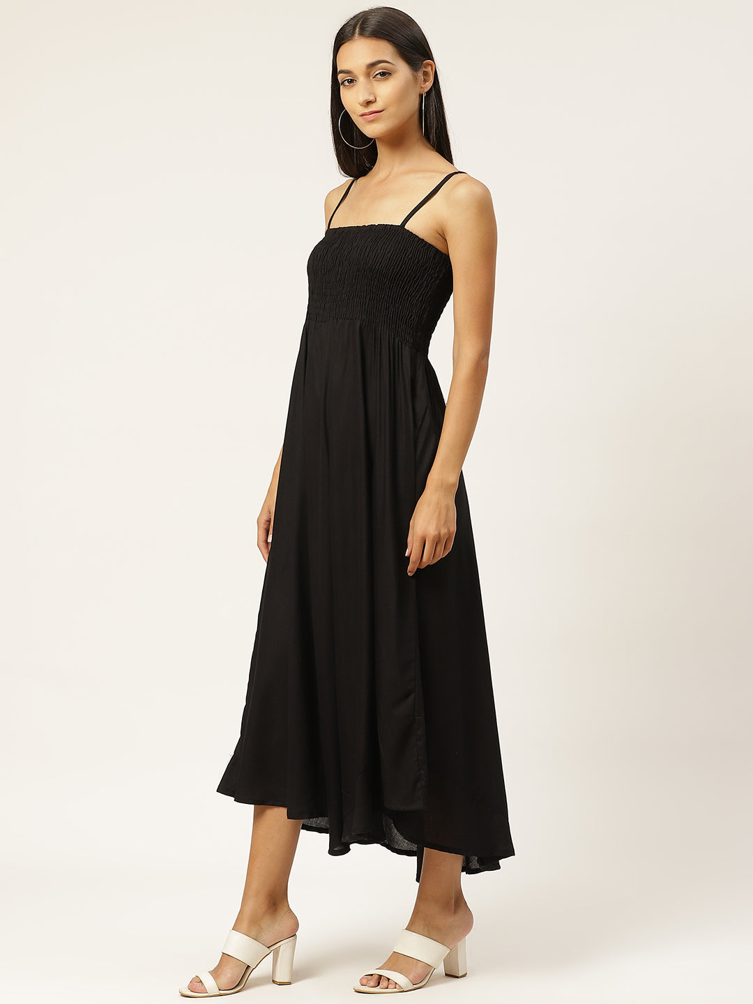 Women Empire Waist Black Dress