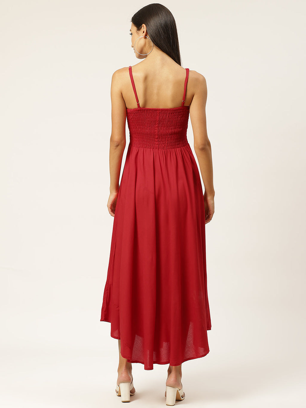 Women Empire Waist Red Dress