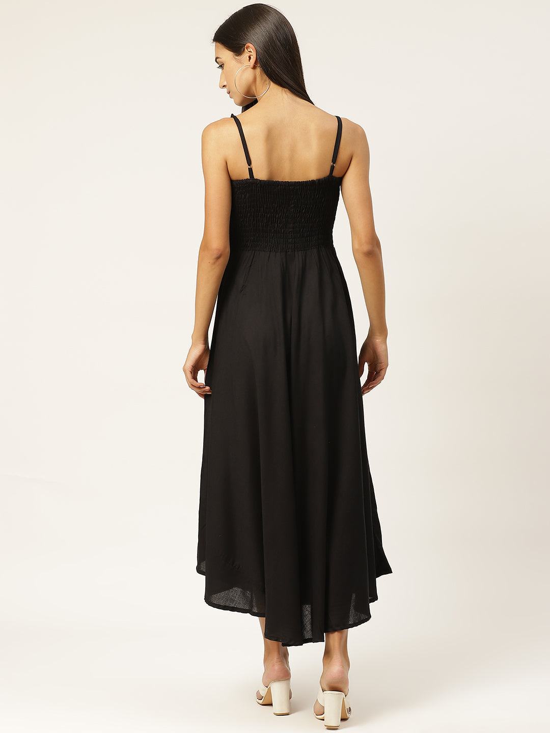 Women Empire Waist Black Dress