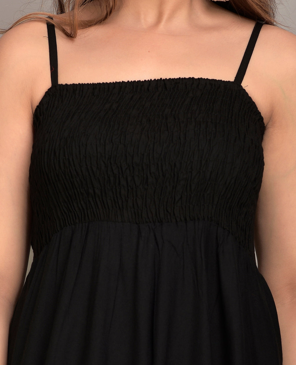 Women Fit and Flare Black Dress