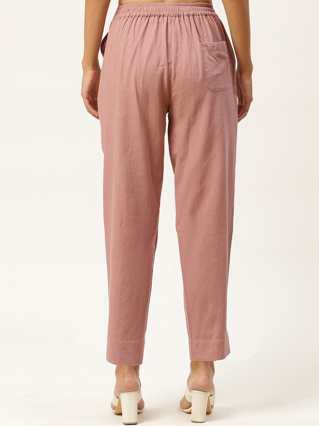 Women Orange Slim Fit Trousers