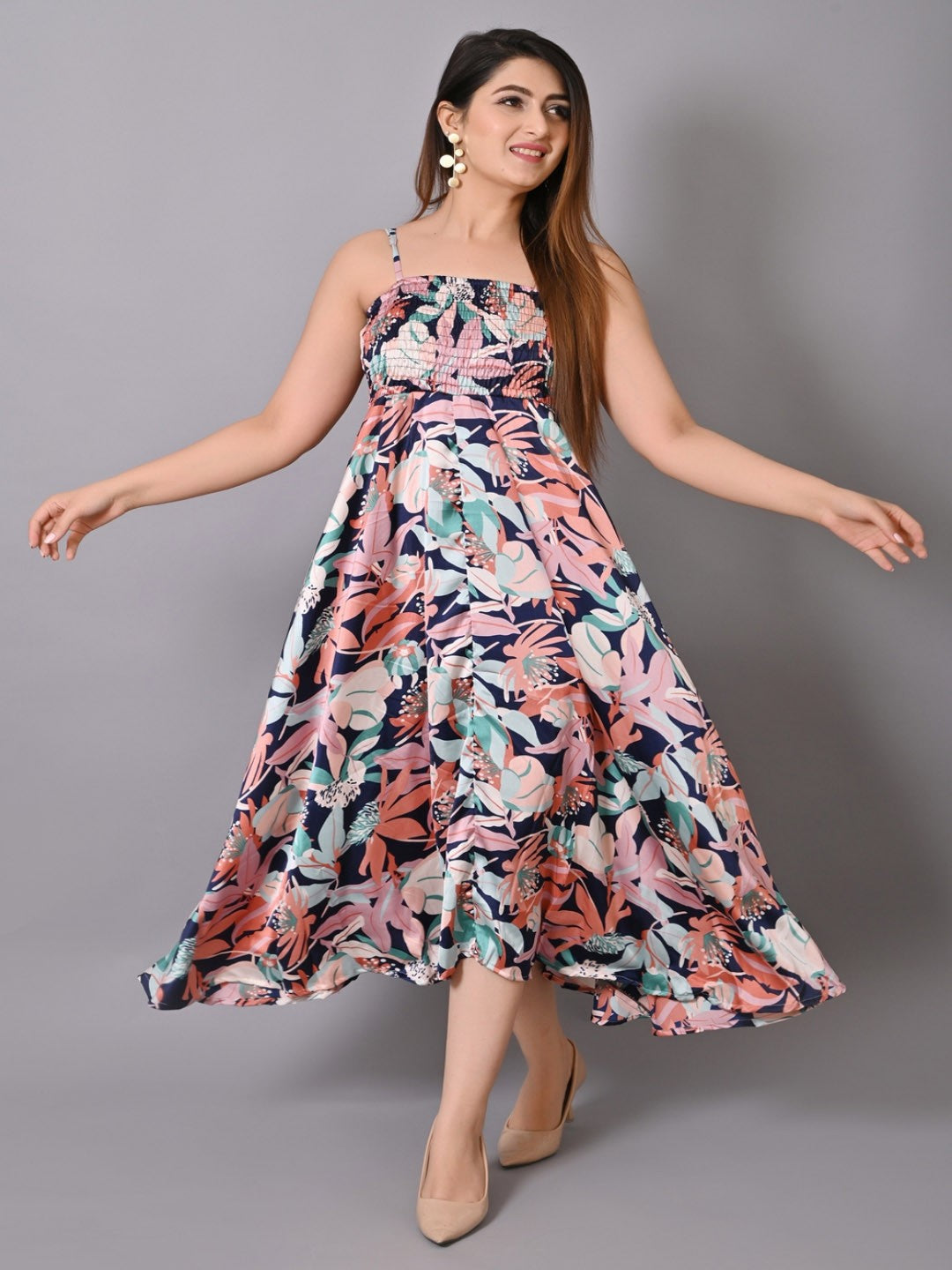 Multicoloured Floral Maxi Dress