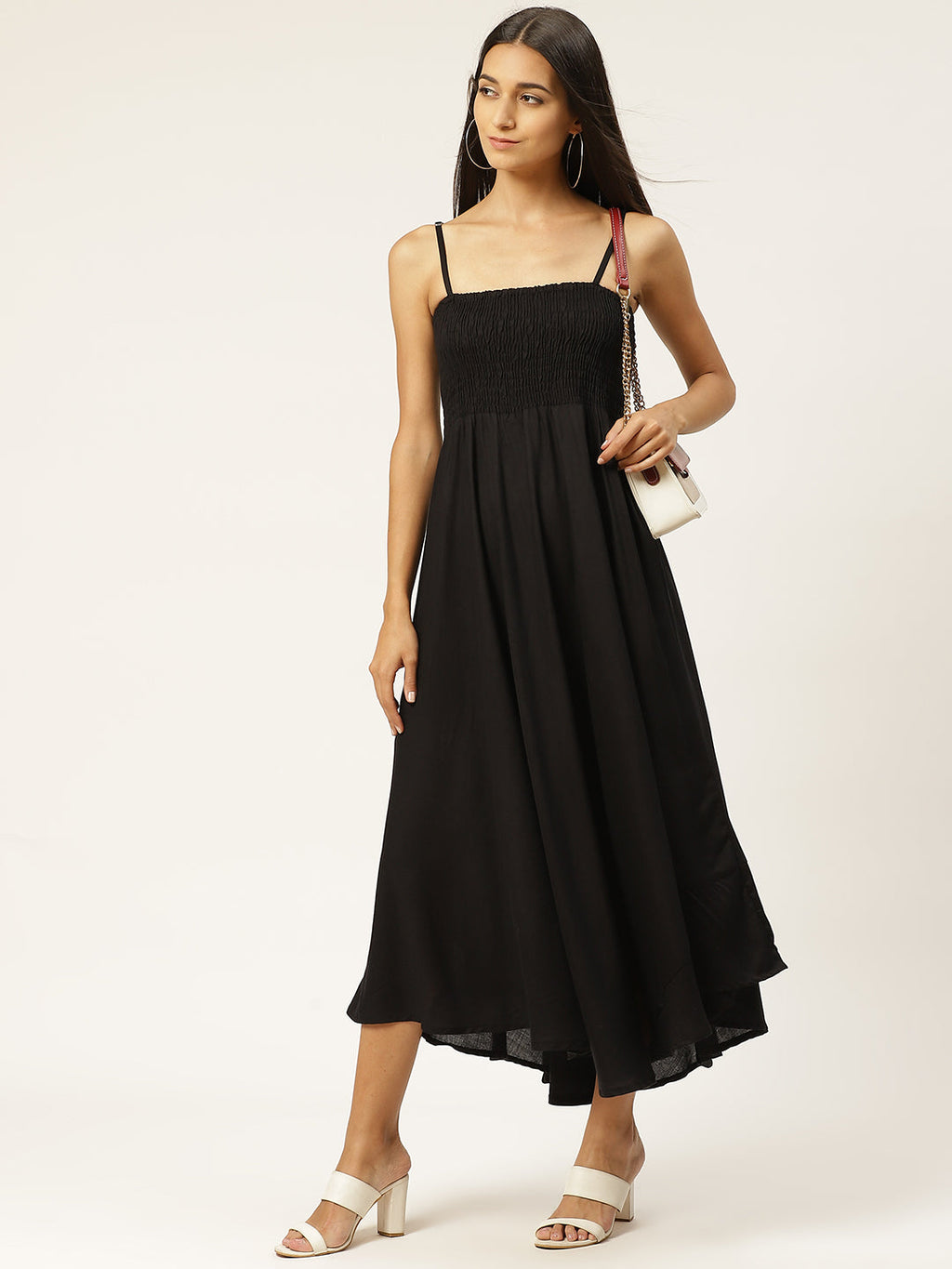 Women Empire Waist Black Dress