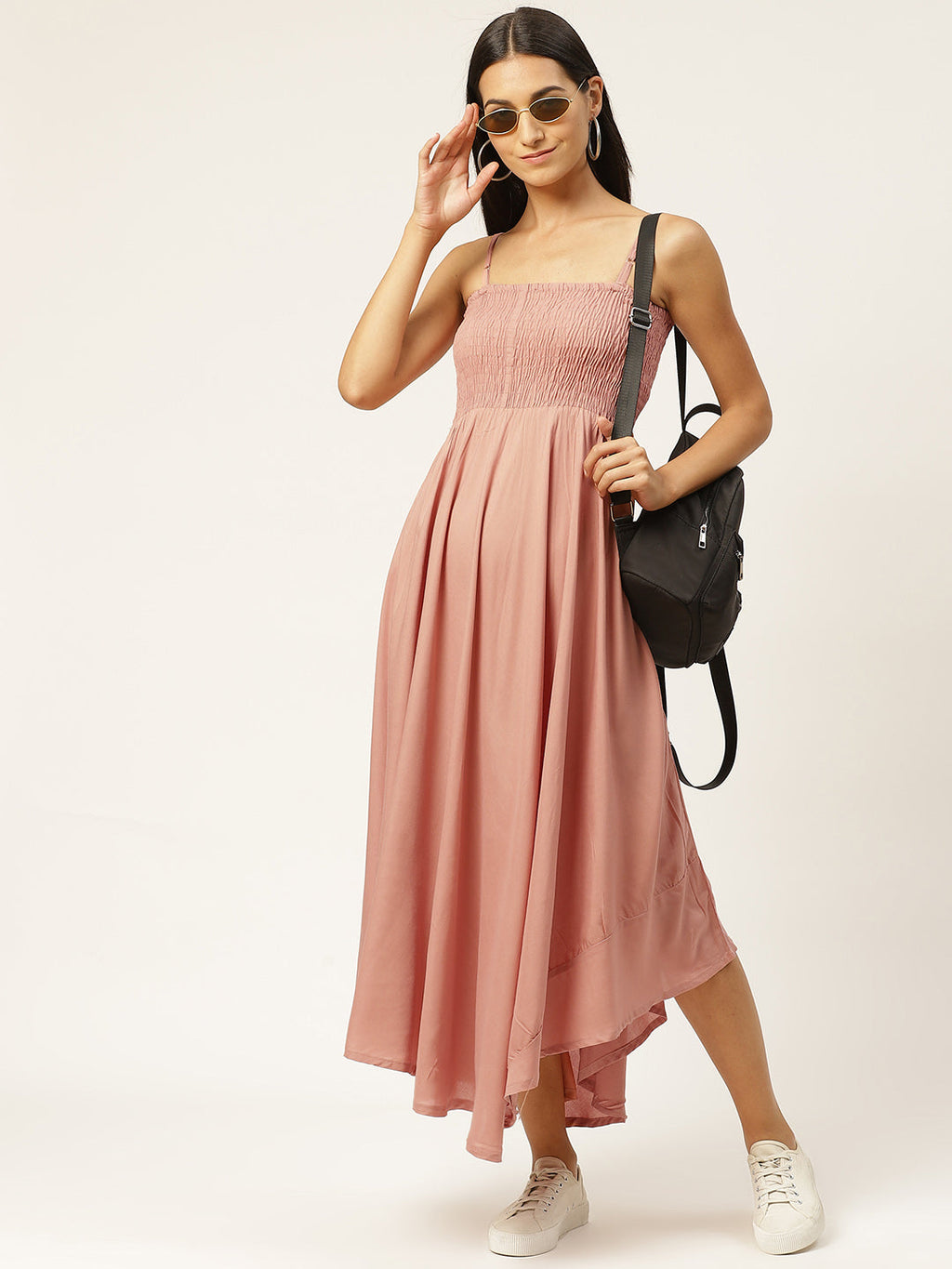 Women Empire Waist Orange Dress