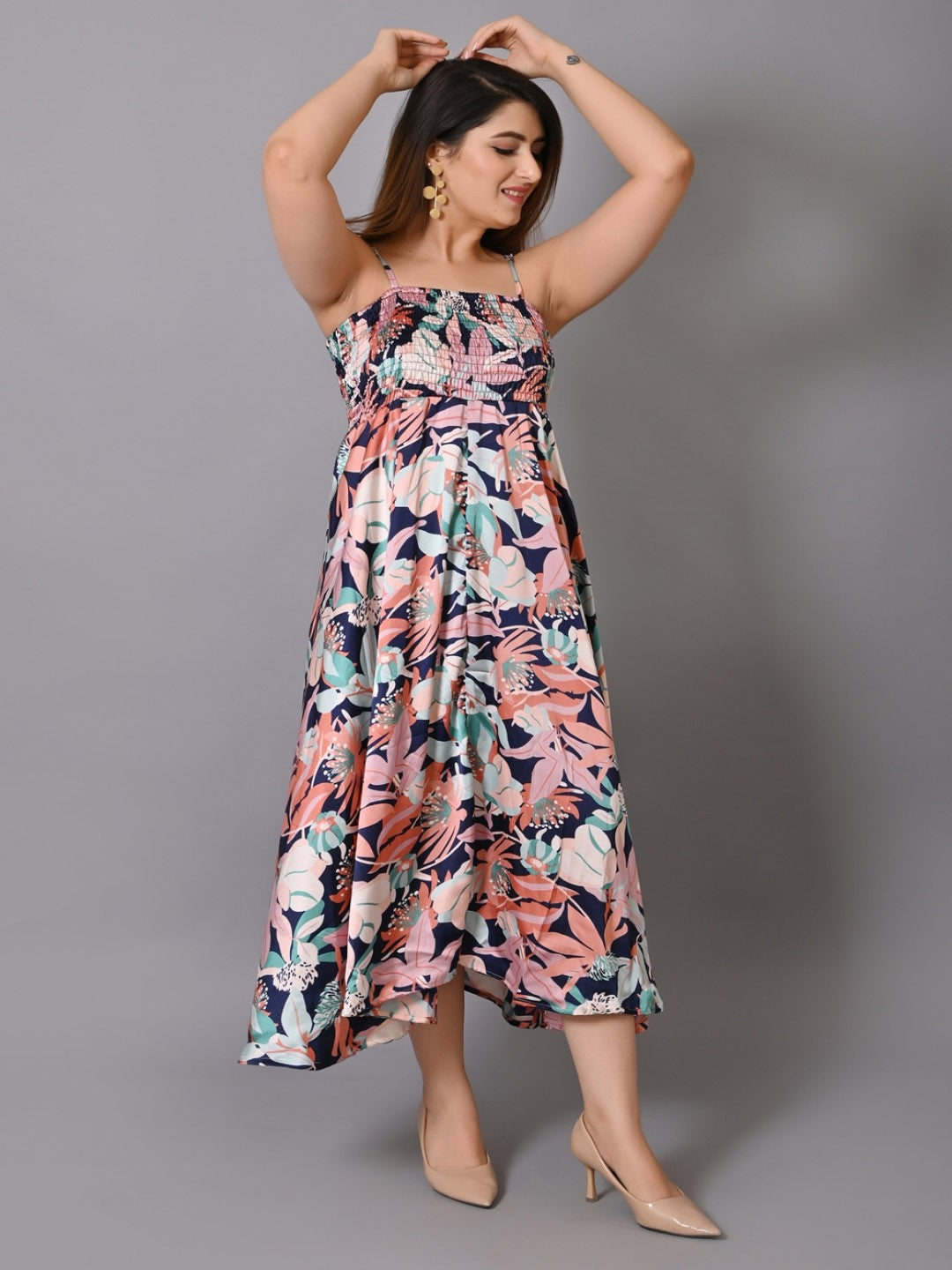 Multicoloured Floral Maxi Dress