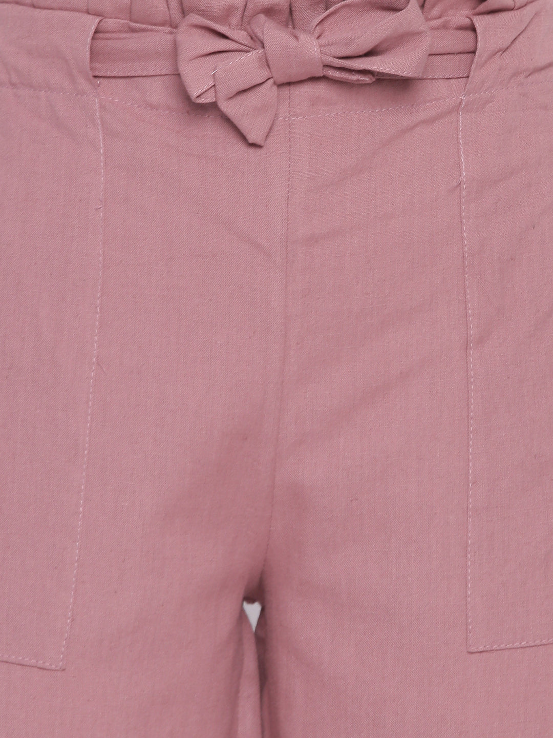 Women Regular Fit Maroon Pure Cotton Trousers