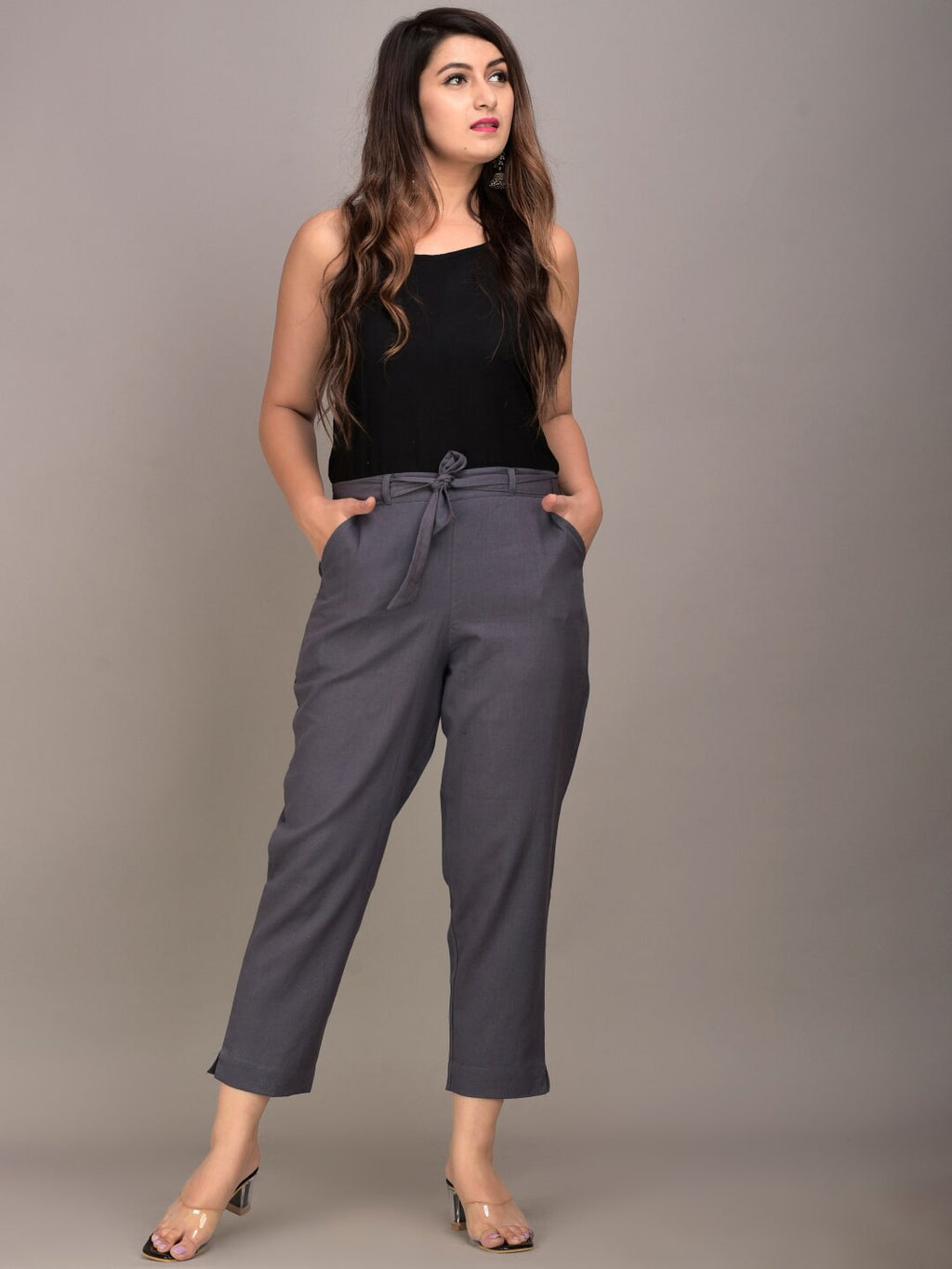 Women grey Slim Fit Trousers