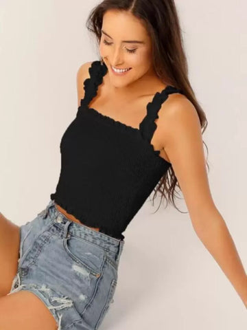 Woman Bobbin Elastic Crop Top (Copy)