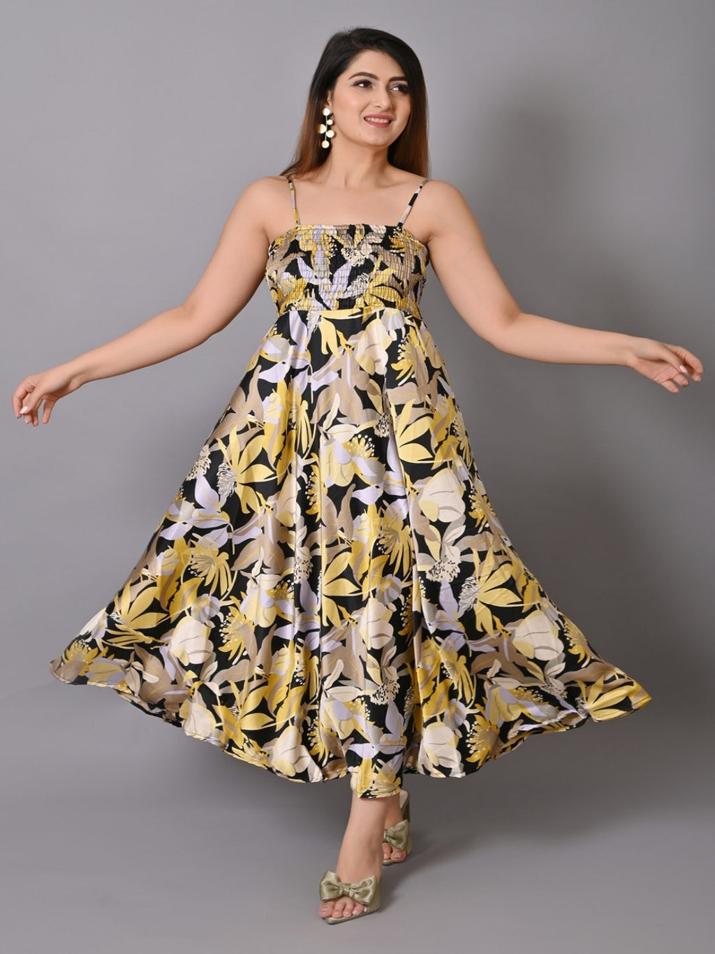 Multicoloured Floral Maxi Dress