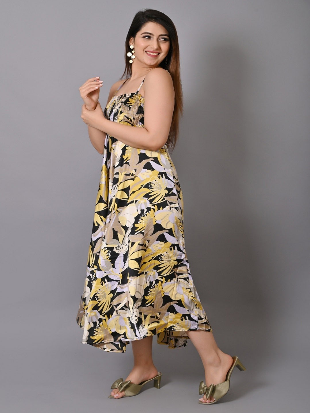 Multicoloured Floral Maxi Dress