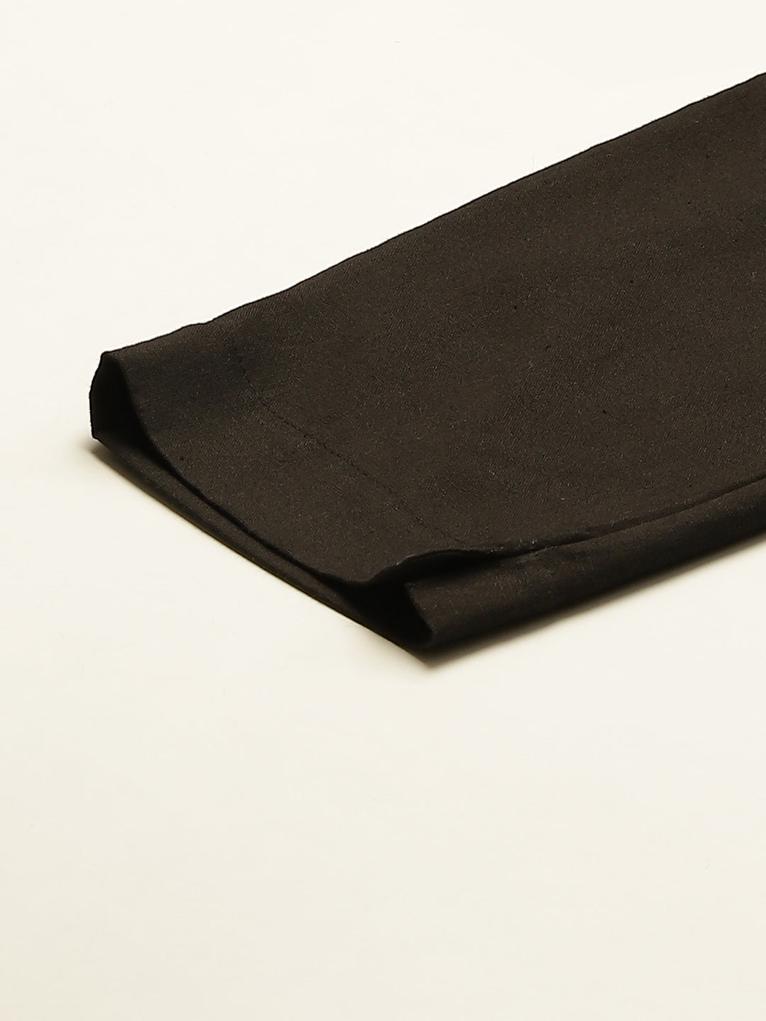 Women Regular Fit Black Cotton Blend Trousers