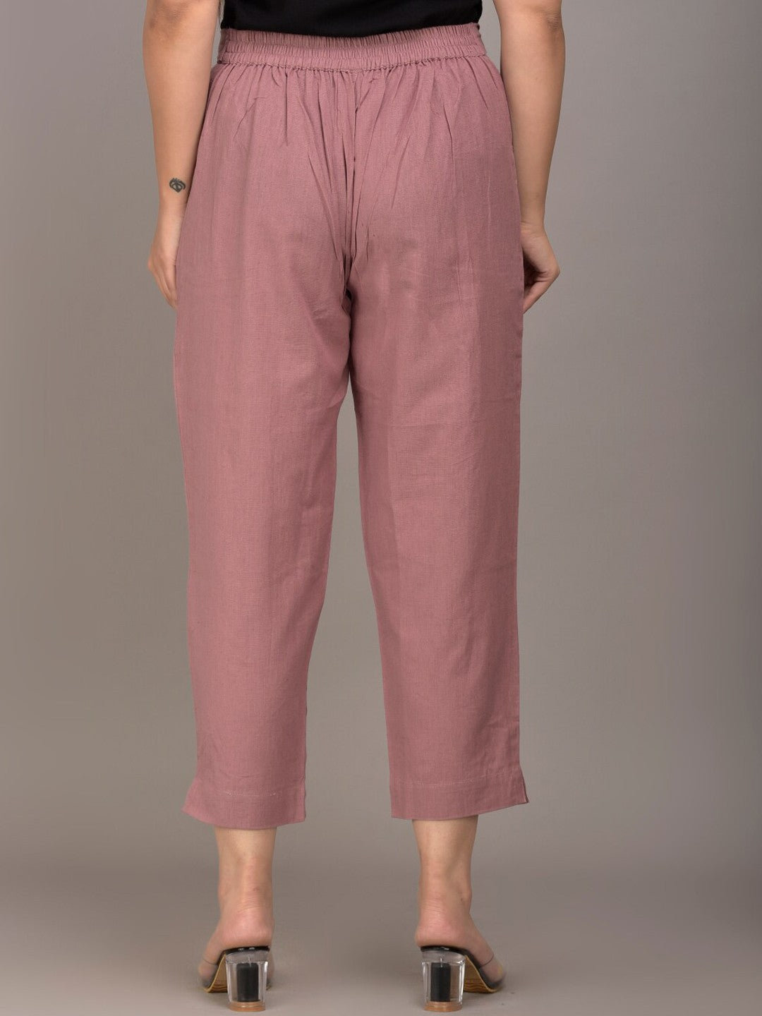 Women Orange Slim Fit Trousers