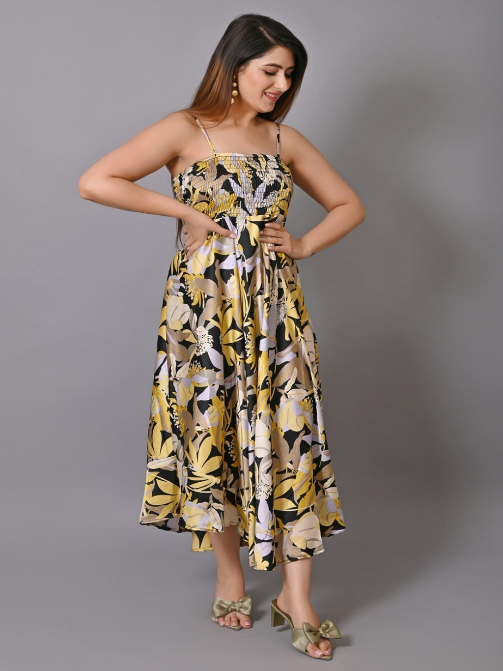 Multicoloured Floral Maxi Dress