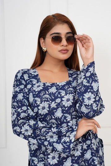IQRAAR Floral Print Kurti Style Tops